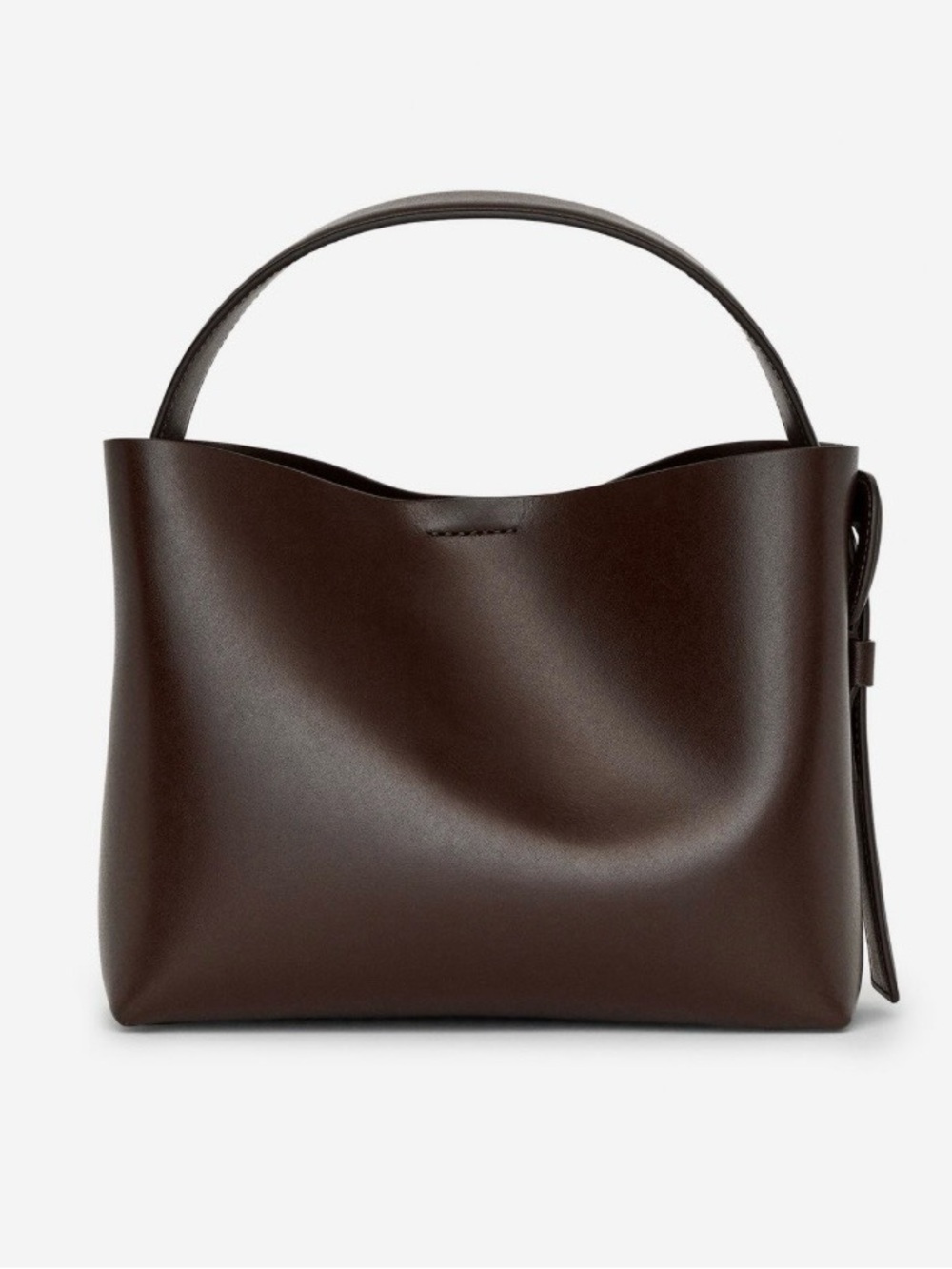 Arket Dark Chocolate Brown Leather Crossbody Bag, Like new - Picture 6 of 7